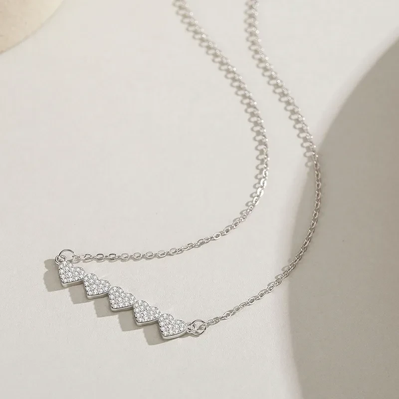 925 Sterling Silver Heart Pendant Necklace
