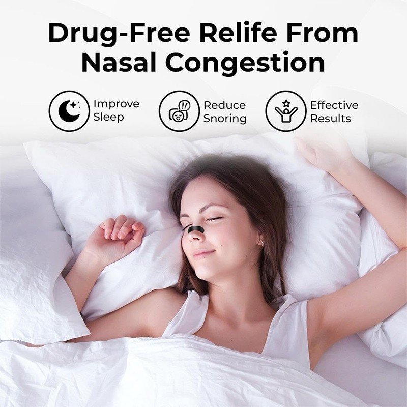 10pcs Nasal Strips for Enhanced Breathing - Strong Adhesive Snoring Relief