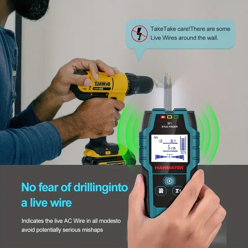 HANMATEK SF1 Stud Finder Wood Studs Metal Detecion