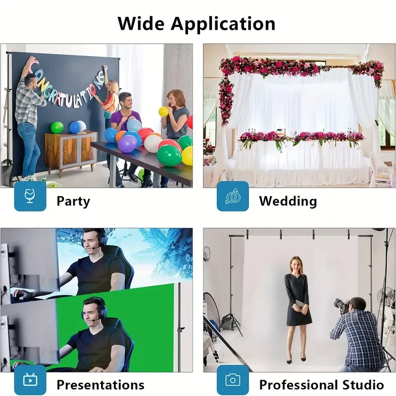 ZOMEI Adjustable Metal Photography Backdrop Stand Kit