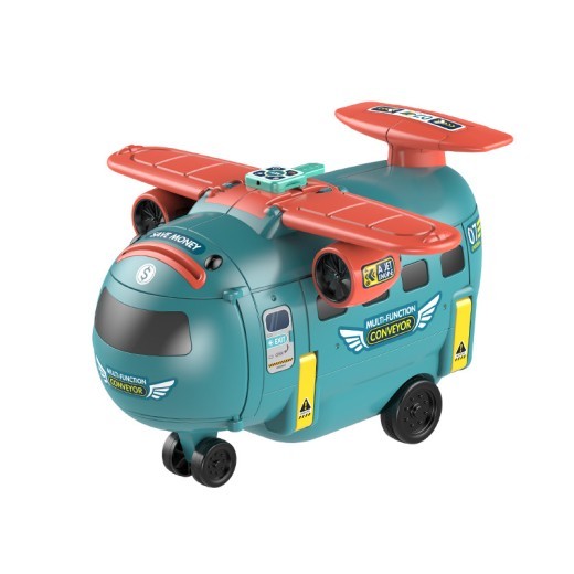 Early Education Transformation Machine Lighting Music Multi-mode Simulation Driving Children's Fun Coin Bank