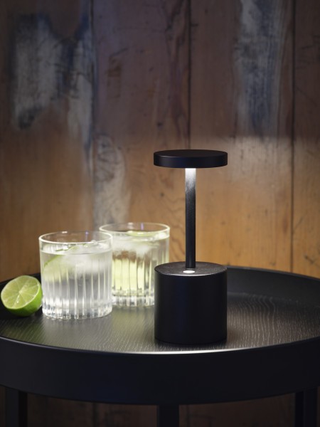 Ambience Charlotte Cordless LED Table Lamp Oxide Black  - Tablekraft