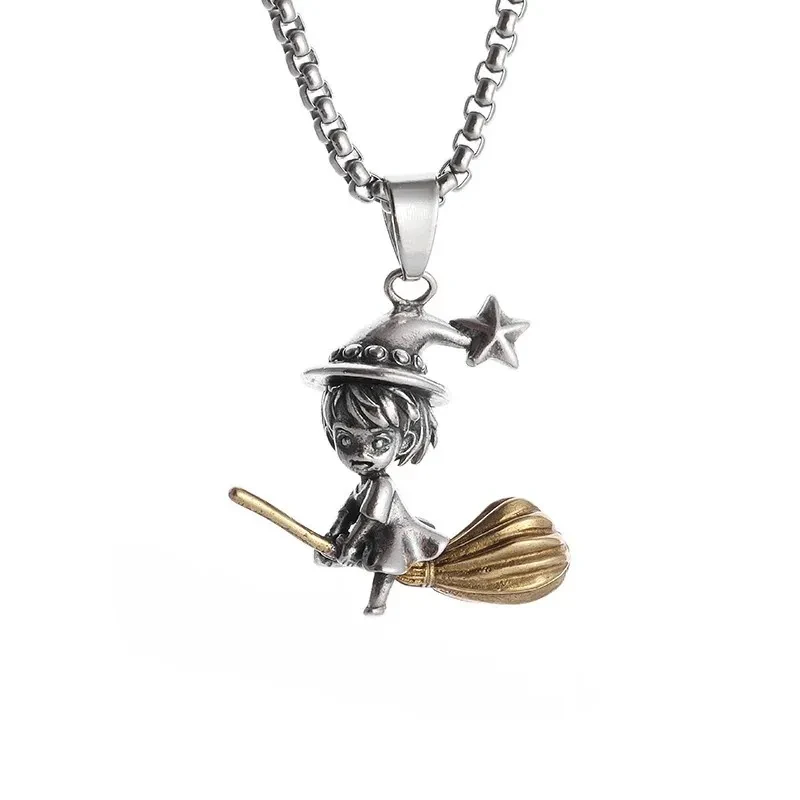 Witch Kweichow Moutai Magic Broom Necklace