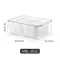 PETG Material Kitchen Fruit Vegetable Storage Plastic Tape Drain Basket Storage Box