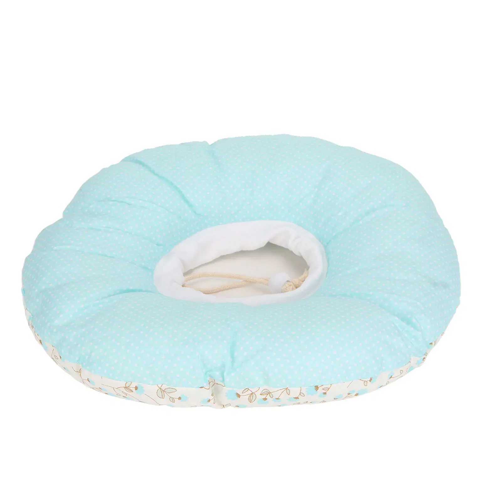 Color: Red - Ear Pillow Breathable Cotton Piercing Ear Care Pillow Ear Hole Guard Neck Support Side Sleeping Pillow Donut Cushion with Hole