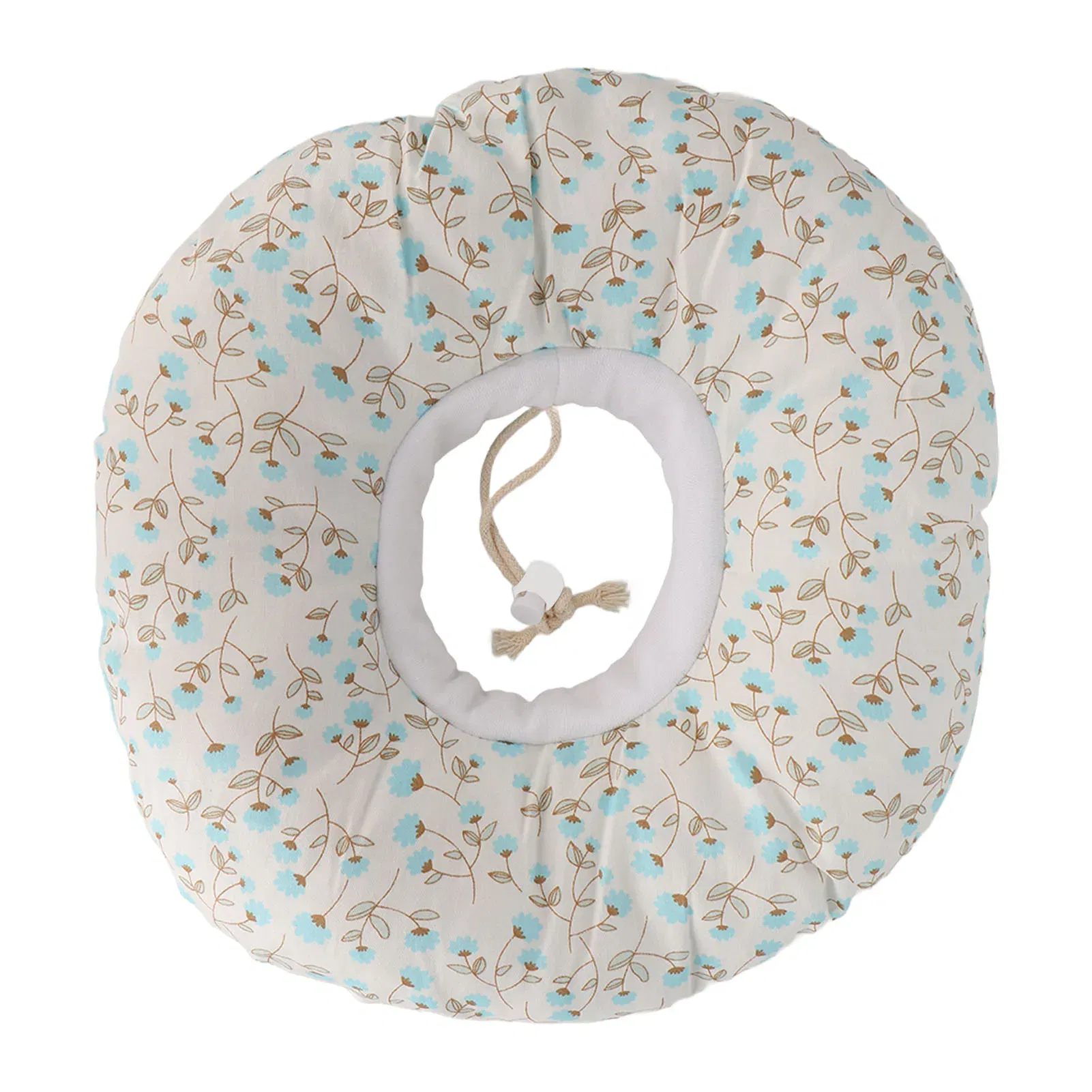 Color: Red - Ear Pillow Breathable Cotton Piercing Ear Care Pillow Ear Hole Guard Neck Support Side Sleeping Pillow Donut Cushion with Hole