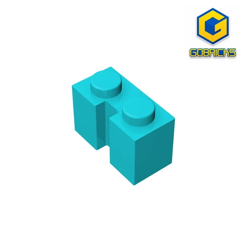 Color: army green - Gobricks GDS-798 BRICK 1X2 W. GROOVE compatible with lego 4216 children's toys Assembles Building Blocks Technical