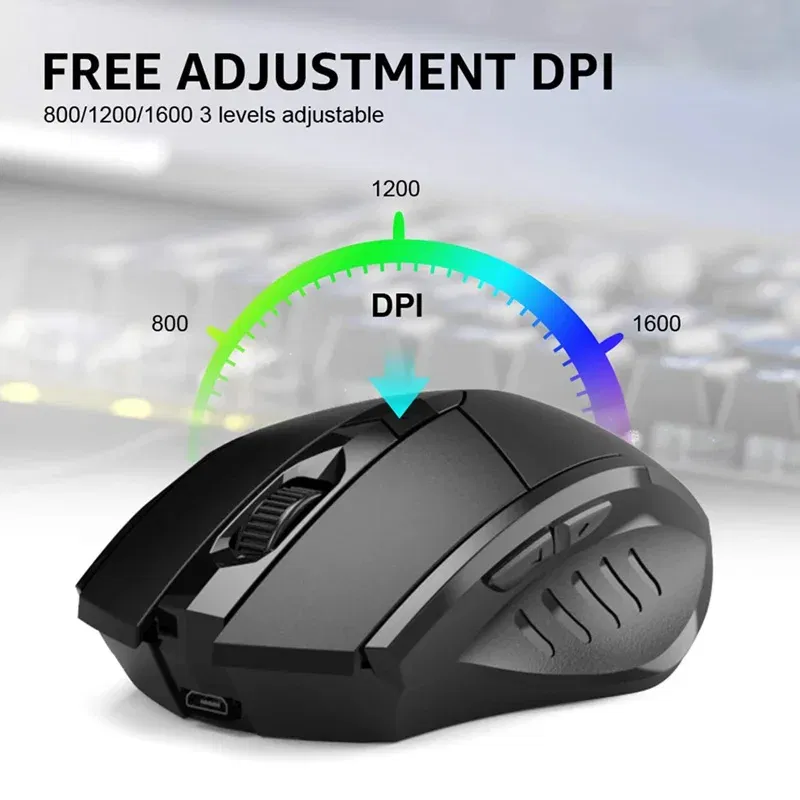 Color: Gold - Inphic Rechargeable Wireless Mouse Ergonomic Bluetooth 5.0 2.4G Mice Office Mute Mouse For MacBook Tablet Laptops Computer PC