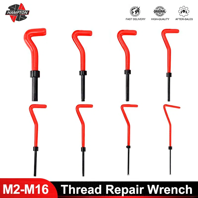 Thread Diameter: M4.5, Ships From: CN - HAMPTON M2-M16 Screw Thread Inserts For Restoring Damaged Threads Repair Tools