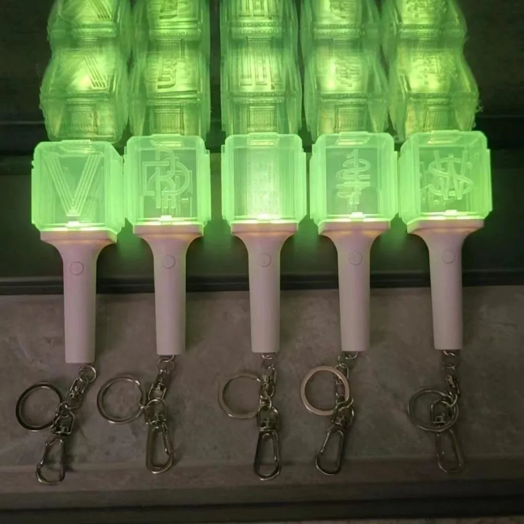 Color: Red - Kpop Idol 127 Wish Deram V Mini Lightstick Keyring Support Glow Stick Key Chains Fans Gift