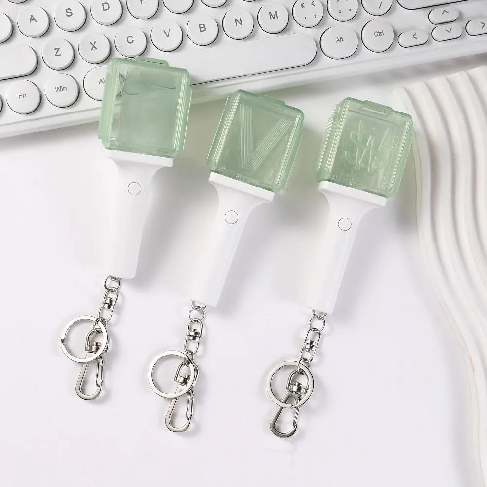 Color: Red - Kpop Idol 127 Wish Deram V Mini Lightstick Keyring Support Glow Stick Key Chains Fans Gift