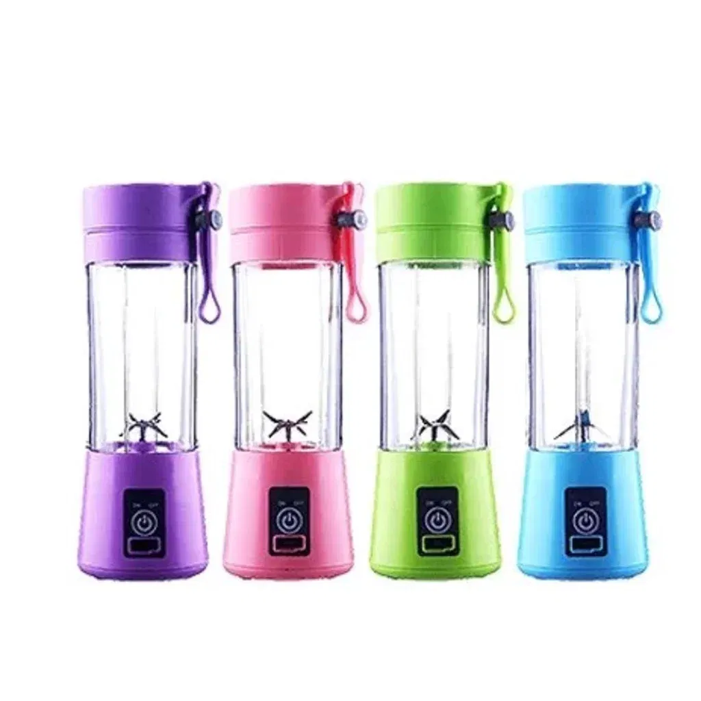 Color: Blue - Portable Mini Blender for Shakes and Smoothies Rechargeable USB 380ML Traveling Fruit Juicer Cup Hand Fruit Blender Juicing Cup