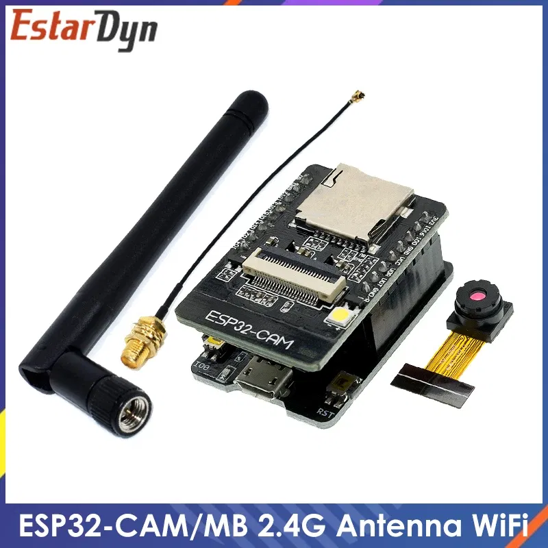 Color: Khaki - ESP32-CAM ESP32-CAM-MB MICRO USB ESP32 Serial to WiFi ESP32 CAM Development Board CH340 CH340G 5V Bluetooth+OV2640 Camera