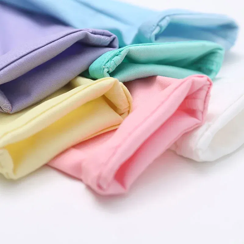 Color: Blue, Kid Size: 10 - Girls Pants Children Kids Pencil Pants Spring Summer Fashion Candy Colors