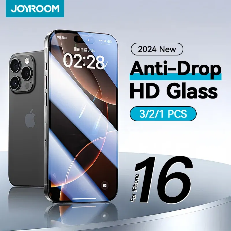 Bundle: Bundle 21, Material: Anti Peeping - Joyroom 3/2/1PCS Full Screen HD Glass For iPhone 16 Pro Max HD Tempered Glass Screen Protector For iPhone 15 14 13 Pro Max