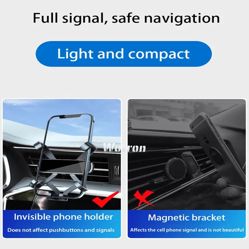 Color Name: Orange - Car Phone Holder Mobile Mount Stand For Audi Q5 8R FY 2010-2023 Adjustable GPS Special Navigation Bracket Accessories
