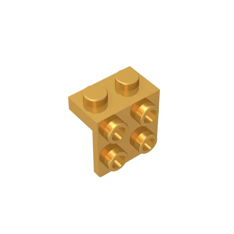 Color: Light Grey - Gobricks GDS-641 ANGLE PLATE 1X2 / 2X2 compatible with lego 44728 21712 92411 children's toys Assembles Building Blocks