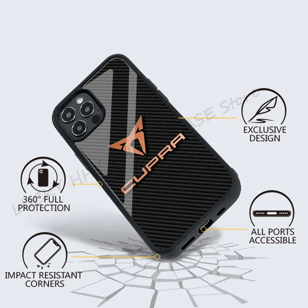Color: Beige, Material: Microfiber - Cool Phone Case Phone Case Strong Magnetic Cupra Racing for IPhone 15 14 13 Pro Max 11 12 Mini for Magsafe