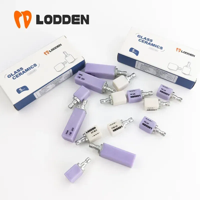 Color: GRAY - 4pcs/box Dental Lithium Disilicate(Glass Ceramic) B40 Cube LT/HT for CAD CAM Inlay Veneer Crown Sirona cerec milling system