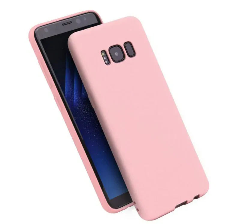 Color: Pink, Material: PP - Case For Samsung Galaxy S8 S9 S10 S20 Ultra A6 A7 A8 A9 2018 S20 Plus A10 A20 A30 A50 A70 Matte Silicone Soft TPU Cover case
