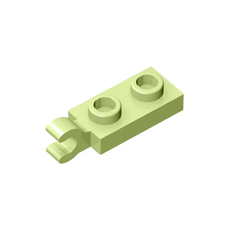 Color: Dark Grey - Gobricks 10PCS Bricks PLATE 2X1 W/HOLDER VERTICAL Compatible with 63868 children's toys Assembles Building Blocks Technical 2022