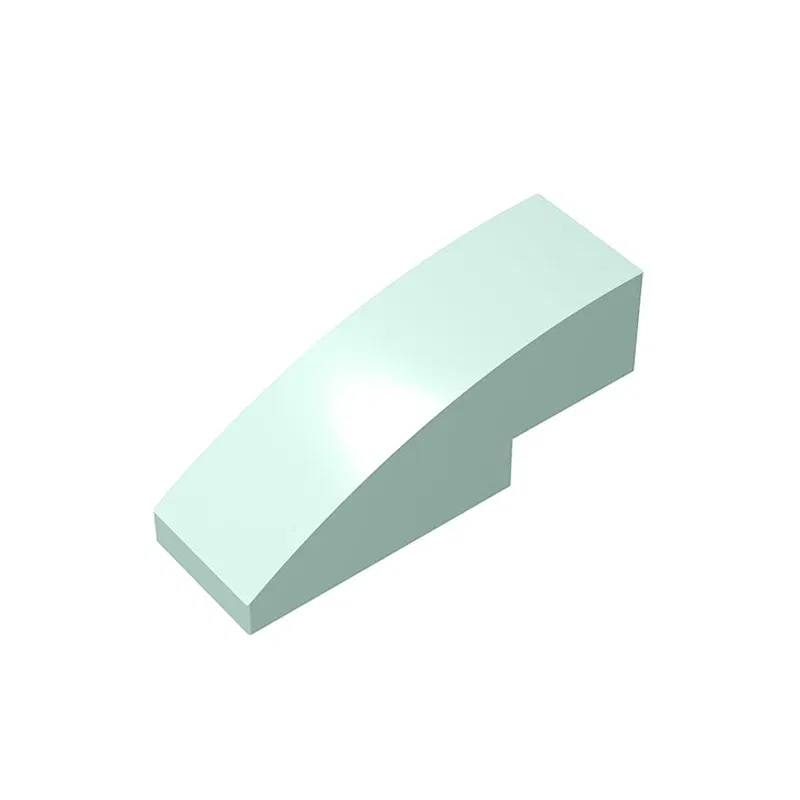 Color: Light Grey - Gobricks 10PCS Assembles 50950 3x1 curved oblique brick Building Blocks Bricks Bulk Model City Classic Toy Boys Girls Kids Gift