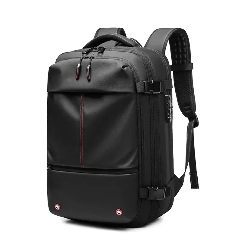 Color: army green - Travel Men 17 inch Laptop Backpack vacuum compression Backpack Business Large Capacity school Backpack expand outdoor backpack