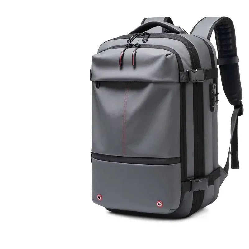 Color: army green - Travel Men 17 inch Laptop Backpack vacuum compression Backpack Business Large Capacity school Backpack expand outdoor backpack