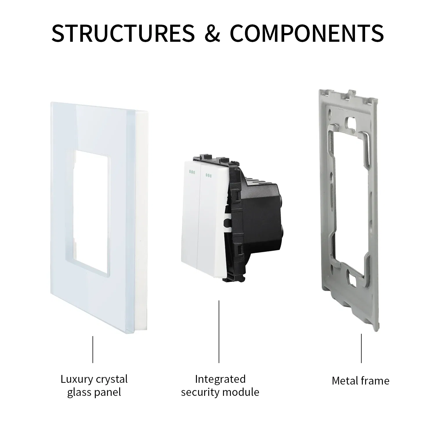 Color: Pink, Size: 4XL, Ships From: CHINA - Bingoelec Push Button Switch 1/2/3 Gang 1 Way 2 Way 3 Way EU Standard Home light Switch Crystal Glass Panel Wall switch
