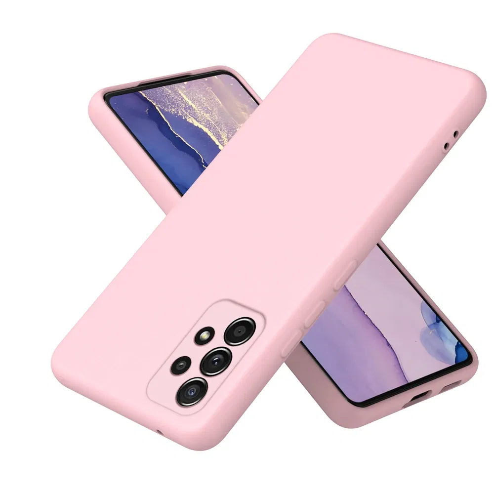 Color: LightPink, Material: TPU - Solid Silicone Protect Case For Samsung Galaxy A13 A23 A33 A53 A73 A12 A22 A32 A52 A52S A72 A04 A04S A14 A24 4G A34 A54 Cover