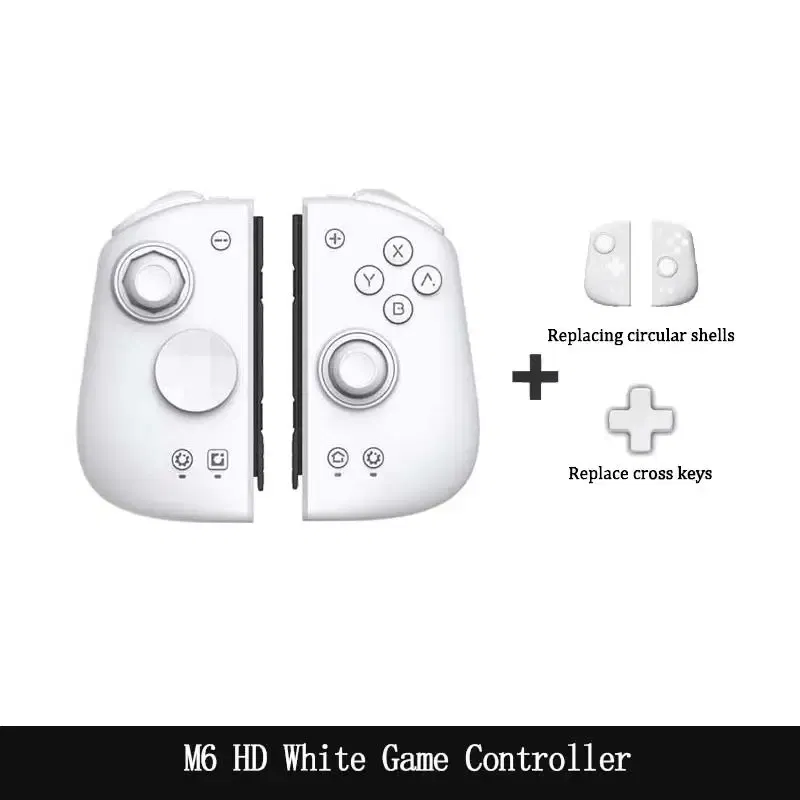 Bundle: Bundle 1, Color: silver, Ships From: CHINA - New! M6s Gemini 2 Gamepad Console for Nintendo Switch Joy-con Game Handle Grip Bluetooth Wireless Controller for Switch OLED