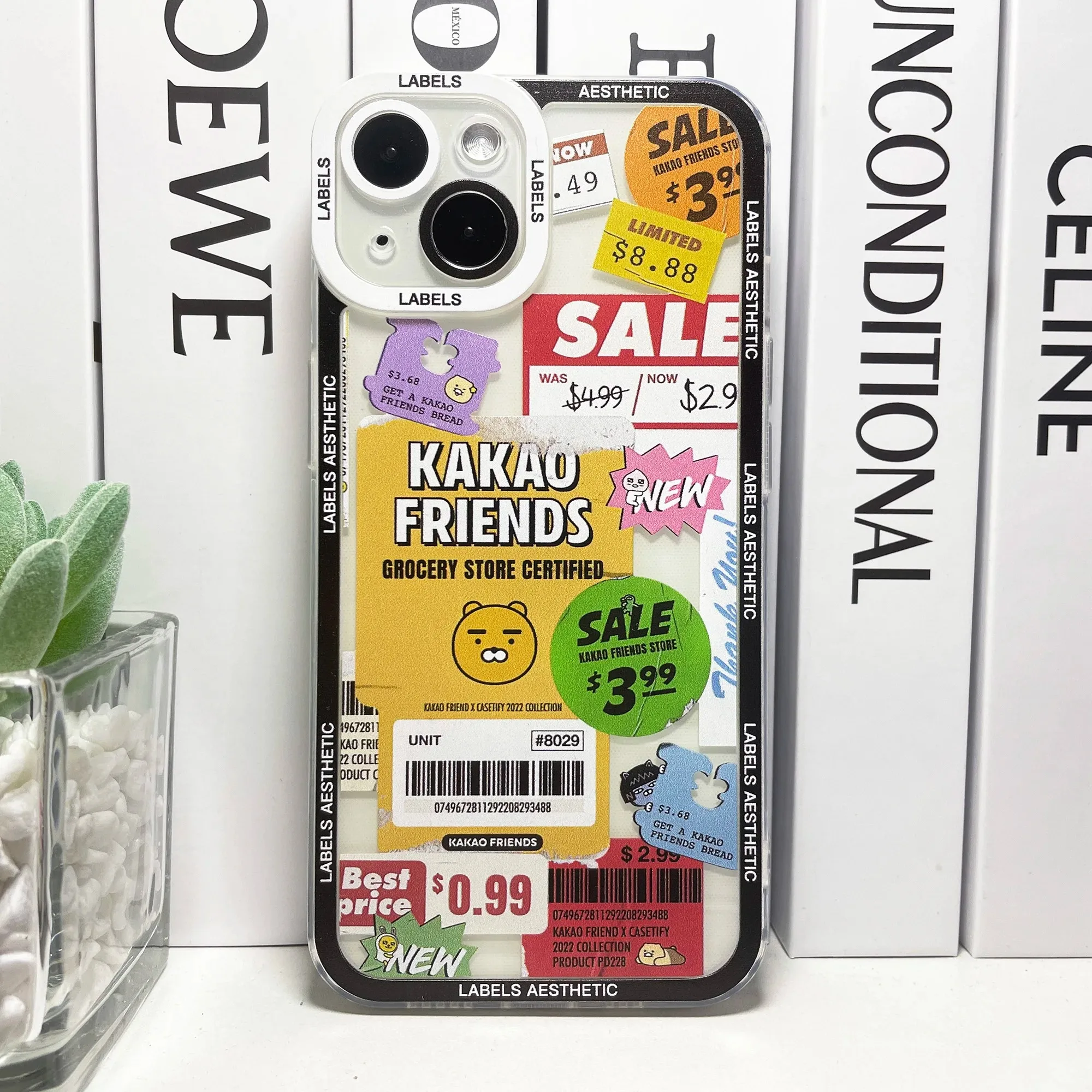 Color: GRAY, Material: Plastic - Mix Labels Collage Stickers Aesthetic Phone Case For Samsung Galaxy S10 S20 S21 S22 S23 S24 FE Plus Ultra Note 20