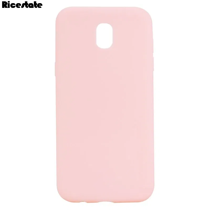 Color: Pink, Material: POLYESTER - Solid color Case For Samsung Galaxy J5 J530 J3 J330 J7 2017 J730 J4 J6 Plus J8 2018 European version Matte Silicone soft case