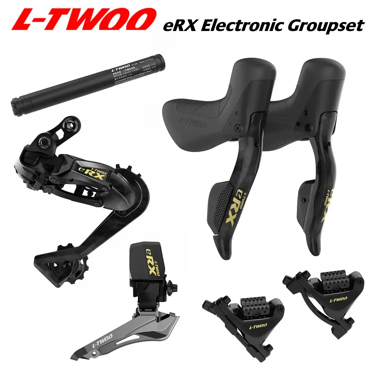 Color: Light Grey - LTWOO eRX Road Electronic Groupset, eRX 2x12s / 2x11s Electronic Groupset, ERX Replaceable Battery, APP Programming
