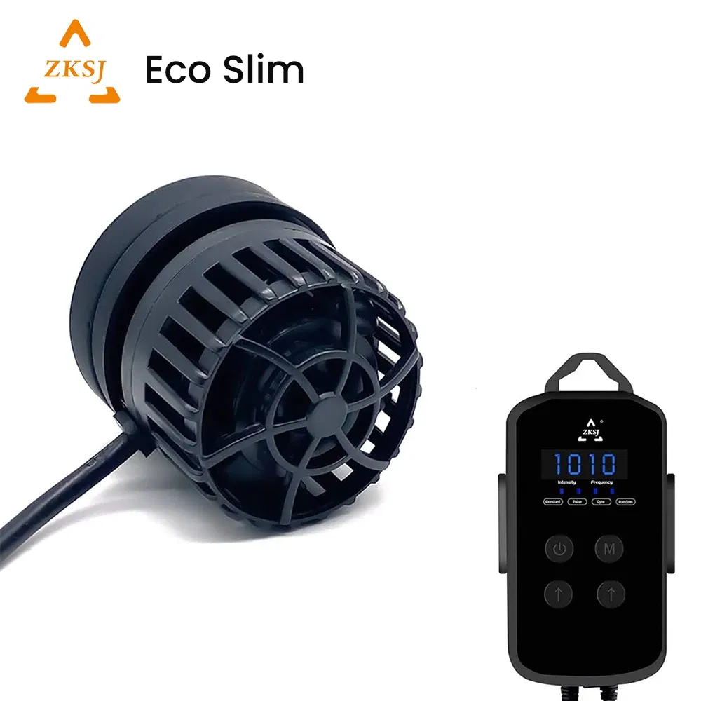 Color: WHITE, Power: 4W - ZKSJ Eco Slim 6000/10000/15000/20000/25000 DC Mini Saltwater Fish Tank Aquarium Wavemaker Pump with Controller