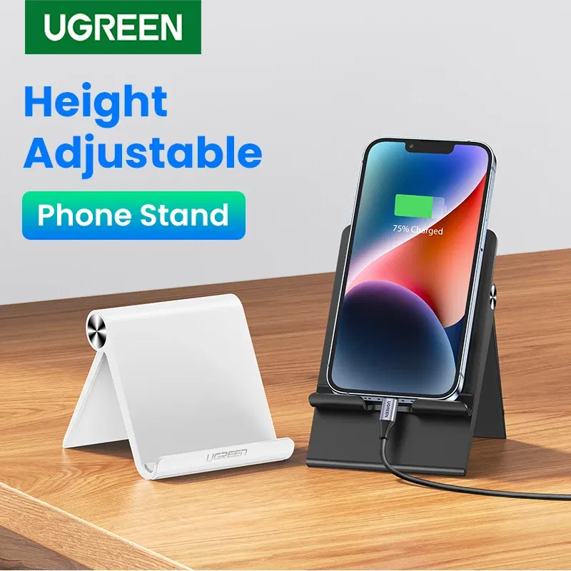 Color: MULTICOLOR - UGREEN Phone Holder Stand Moblie Phone Support For iPhone 16 15 ProMax Xiaomi Samsung Tablet Holder Desk Cell Phone Holder Stand