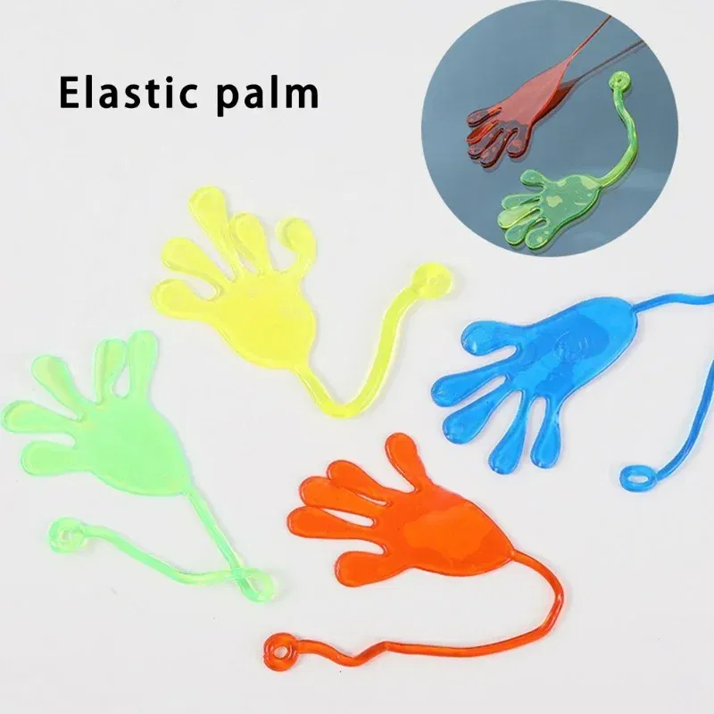Color: DEEP BLUE - 1pc Squishy Toy Slap Hands Palm Toy Elastic Sticky Toy For Kid Gift Party Gags Practical Jokes Elastic Creative Tricky Toys