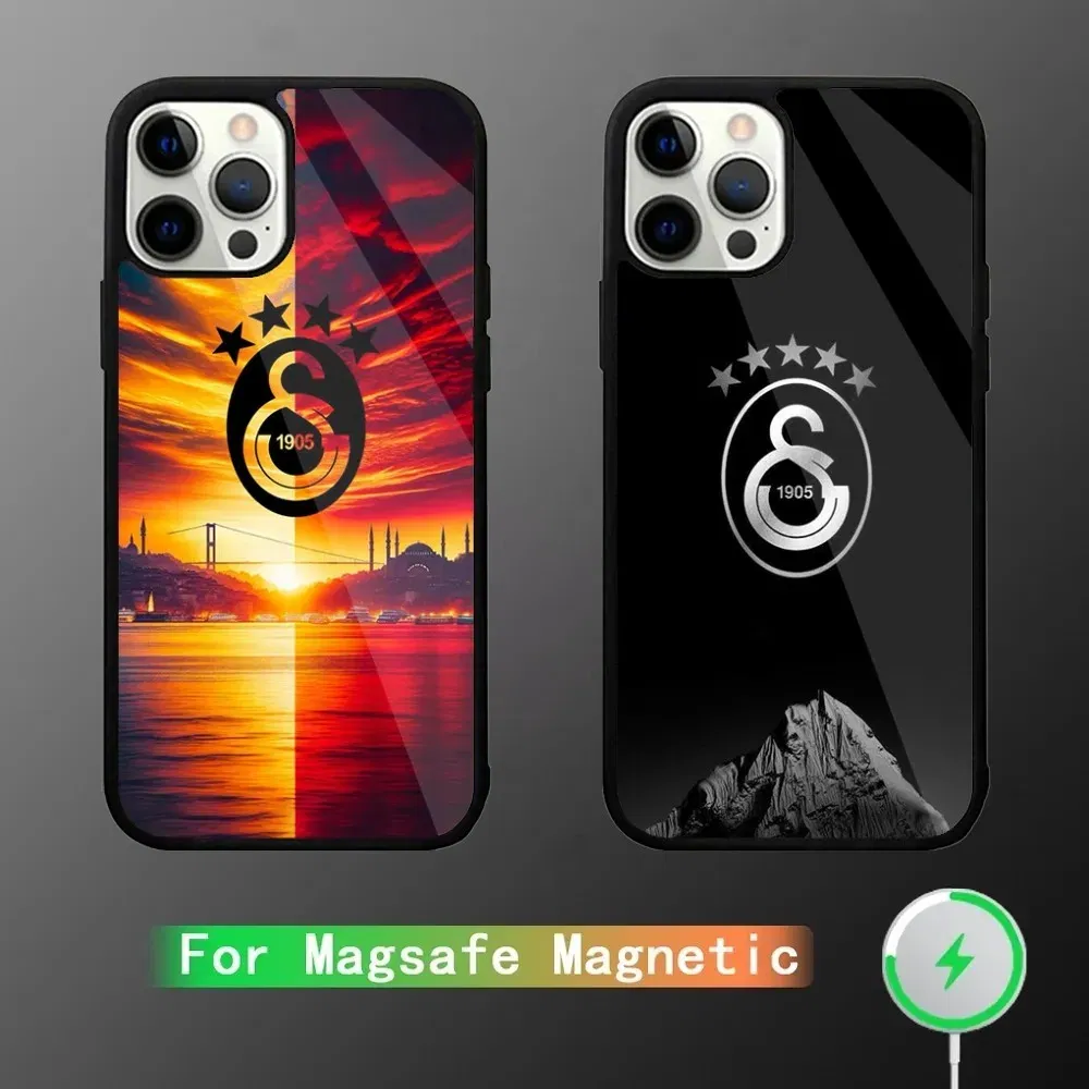 Color: Clear, Material: POLYESTER - G-Galatasaray 1905s Phone Case For iPhone 16,15,14,13,12,11,Plus,Pro,Max Mini Magsafe Magnetic Wireless Charging