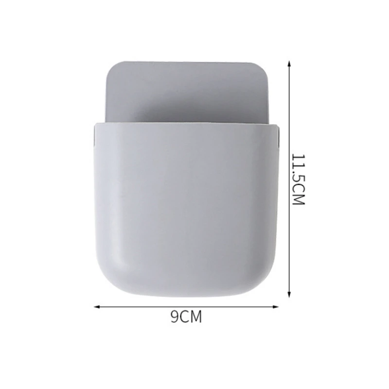 Color: black - White Wall Hanging Storage Box Household Living Room Conditioner Remote Control Bedside Phone Storage Holder Organizer Box Shelf
