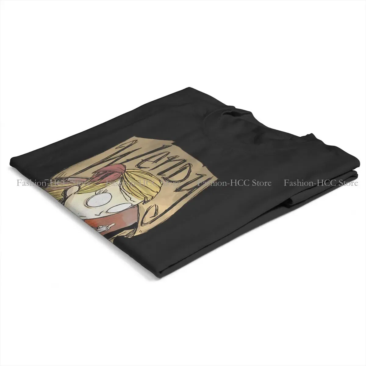 Color: black, Size: S - Wendy And Cat Style Polyester TShirt Dont Starve Top Quality New Design Gift Clothes T Shirt Short Sleeve