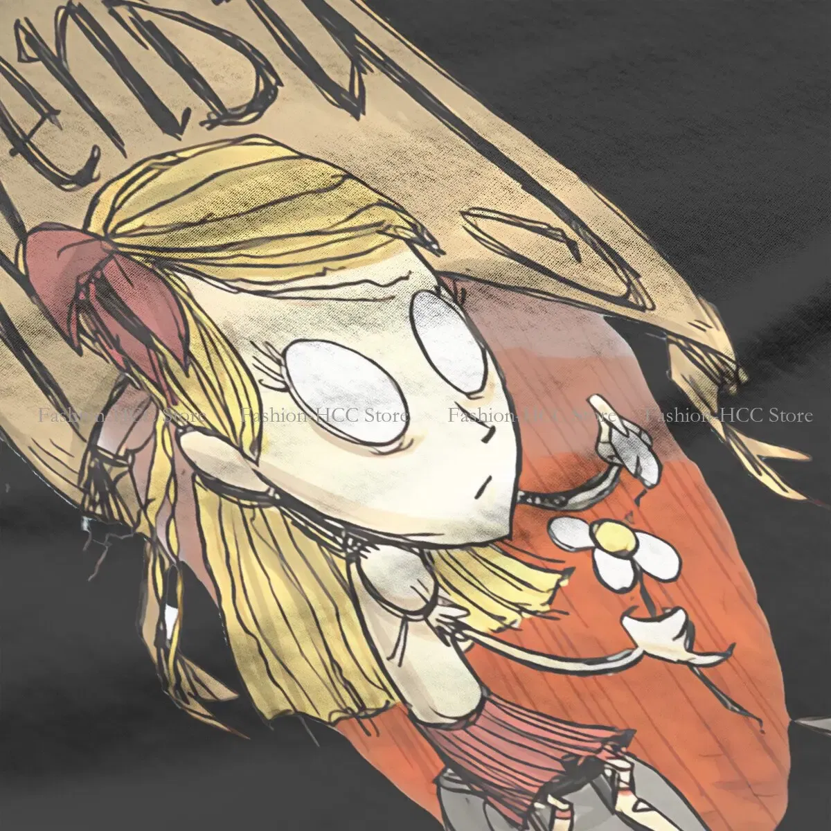 Color: black, Size: S - Wendy And Cat Style Polyester TShirt Dont Starve Top Quality New Design Gift Clothes T Shirt Short Sleeve