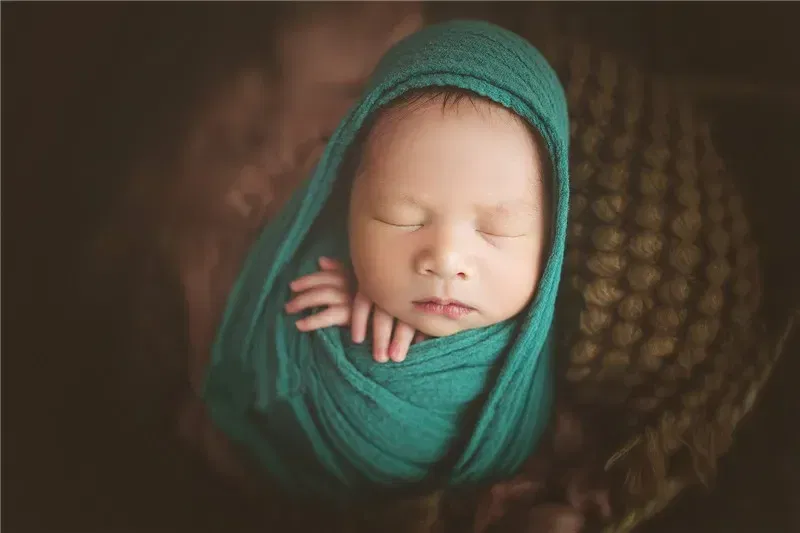 Color: Clear - Newborn Photography Props Wrap Baby Blanket Soft Stretchable Cotton Swaddling Photography Backdrop Babies Accessories