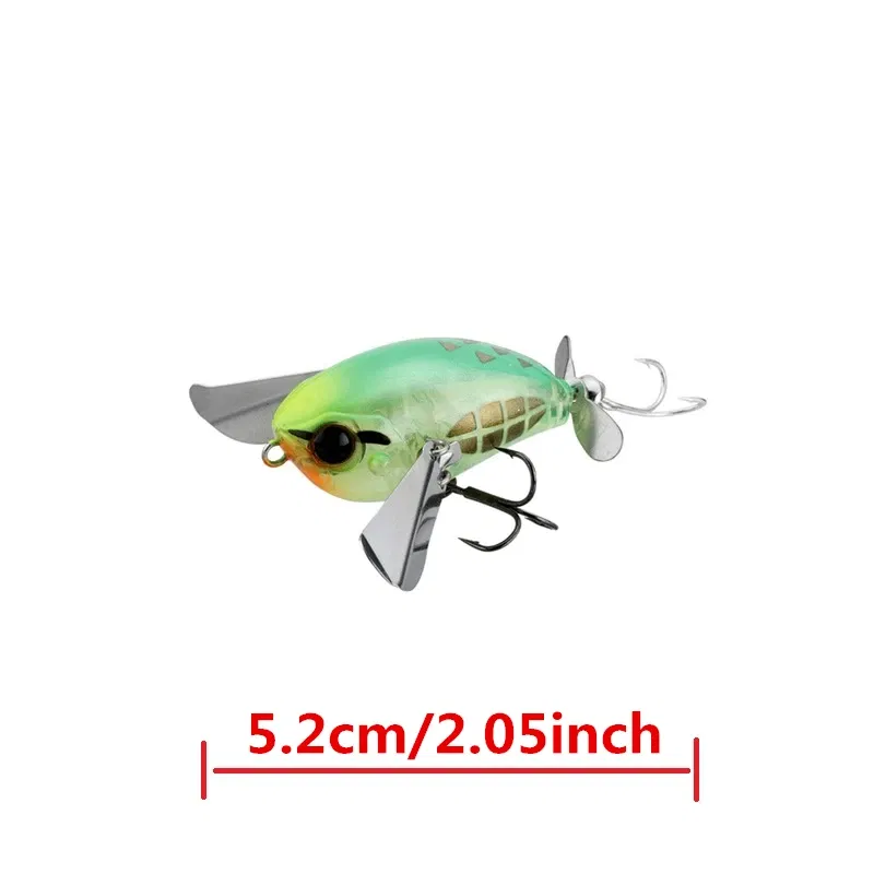 Color: Red Wine - luretv Japanese JACKALL SAME STYLE MICRO POMPADOUR Small Water Cicada 6.5g