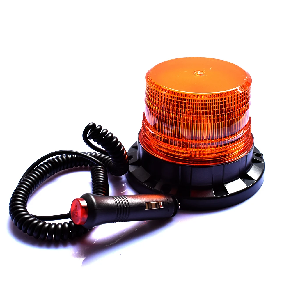 Emitting Color: Red - LED Strobe Police Light 12v/24v Amber Warning Lights,Emergency Flash Beacon Light Magnetic for Forklift Trucks Vehicle 9-80V