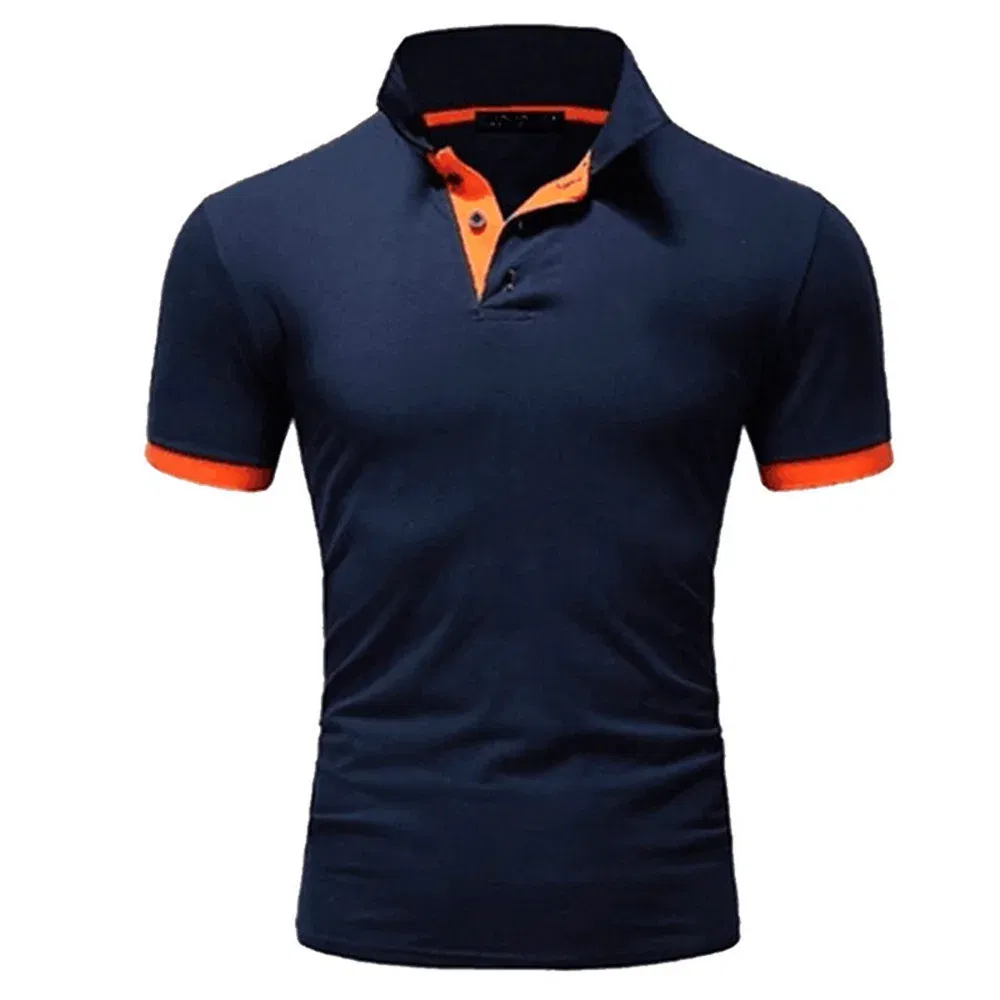 Color: Dark Grey, Size: M - Men's Short Sleeve Polo Shirts Casual Slim Fit Basic Designed Shirts Quick-drying Anti-wrinkle Tops