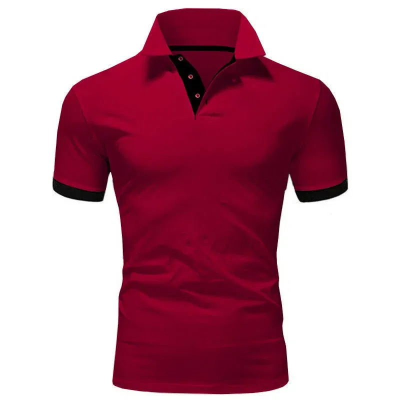Color: Dark Grey, Size: M - Men's Short Sleeve Polo Shirts Casual Slim Fit Basic Designed Shirts Quick-drying Anti-wrinkle Tops