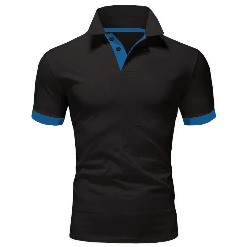 Color: Dark Grey, Size: M - Men's Short Sleeve Polo Shirts Casual Slim Fit Basic Designed Shirts Quick-drying Anti-wrinkle Tops