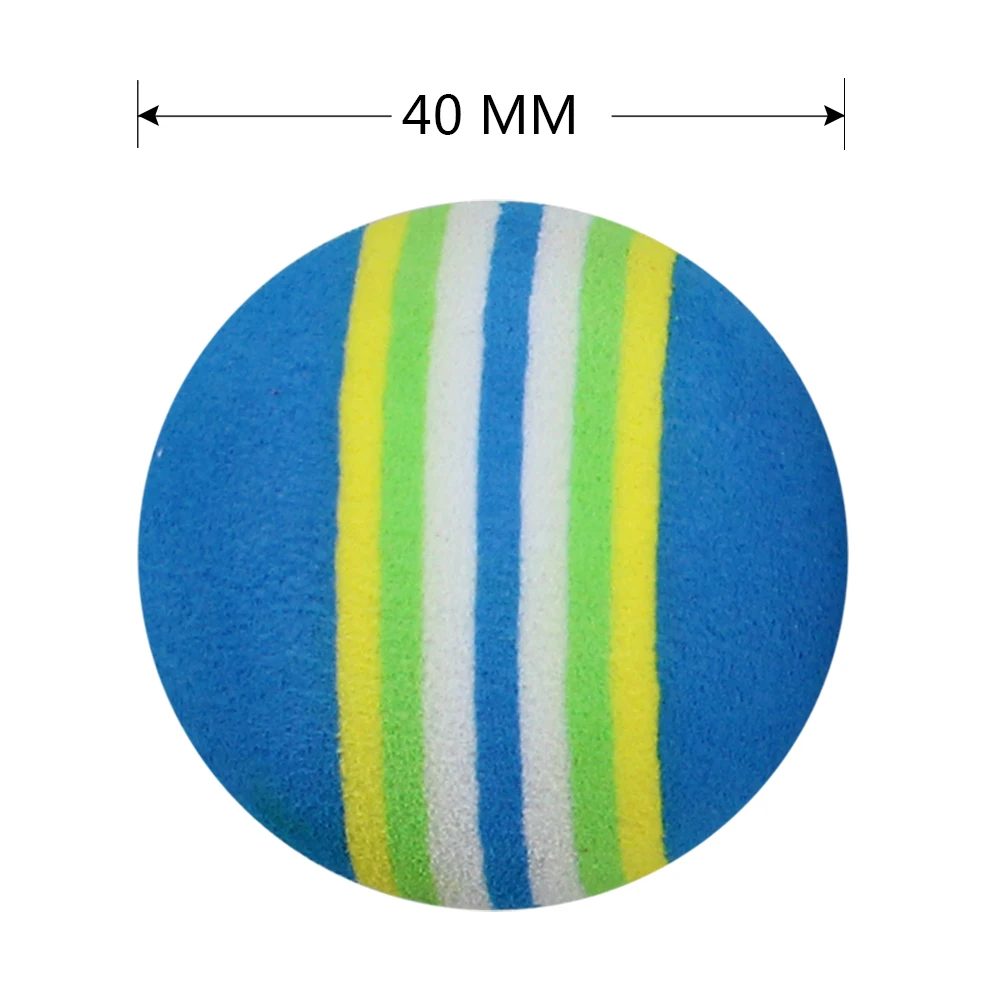 Color: Blue - 10 Pcs Rainbow Color EVA Foam Practice Sponge Golf Balls Bulk