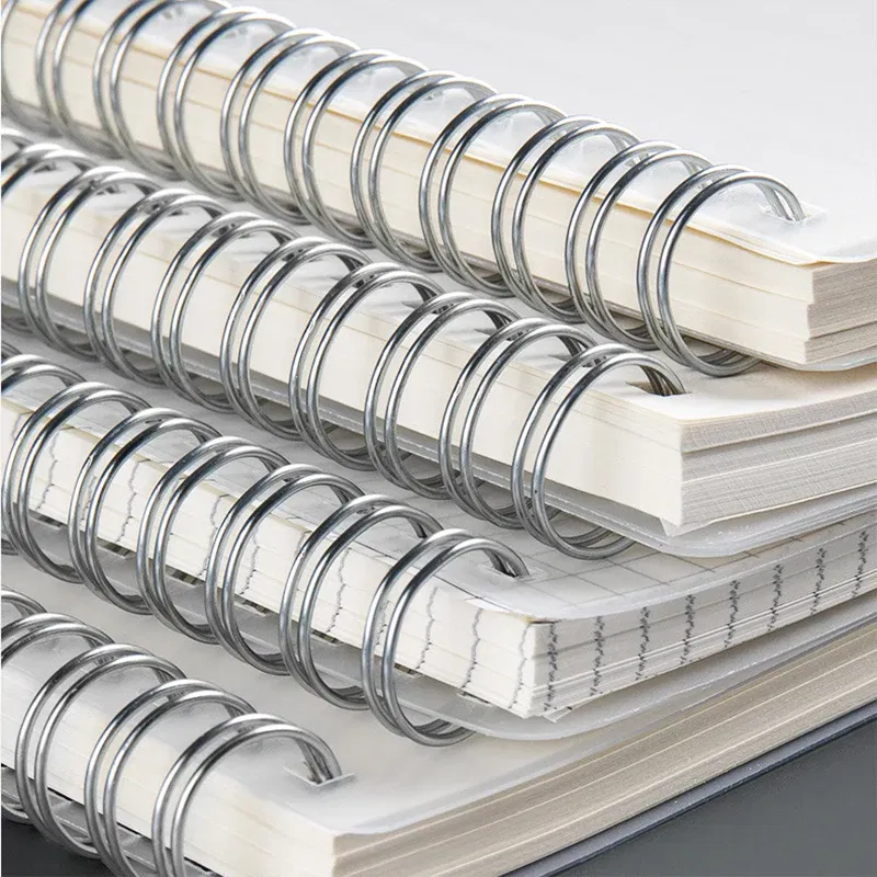 Color: Clear, Size: A4 - A4 A5 B5 Spiral book coil Notebook To-Do Lined DOT Blank Grid Paper Journal Diary Sketchbook For School Supplies Stationery