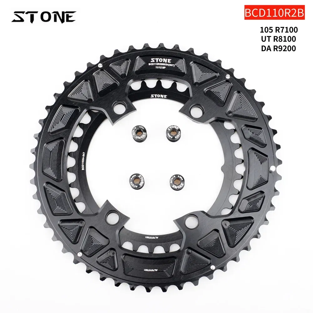 Color: Red, Ships From: CHINA, Chainwheel Teeth: 40T - STONE Double Chainring BCD 110mm 4 Bolts for 105 R7100 Ultegra R8100 R9200 Dura Ace Road Bike Chainwheel Chain Ring